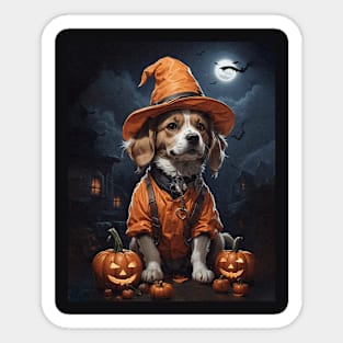 Halloween Pumpkin Dog Sticker